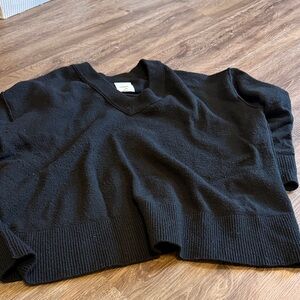 Aerie Black V-Neck Sweater